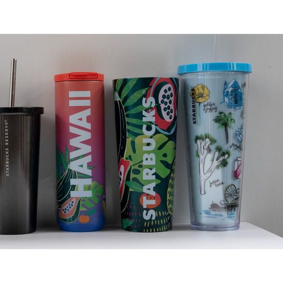 Lot of 16 Starbucks Hawaii Tumbler Cups  / Reusable Cups - Holiday / Reserve - Picture 4 of 11